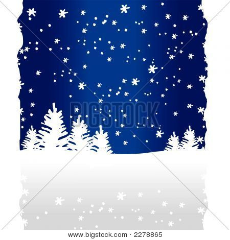 Winter bomen achtergrond (Vector of Xxl Jpeg-afbeelding)