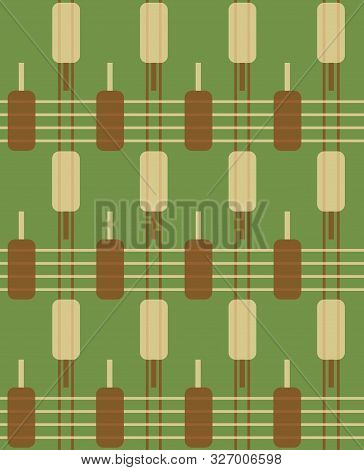 Background With Ice Cream. Green Seamless Arras