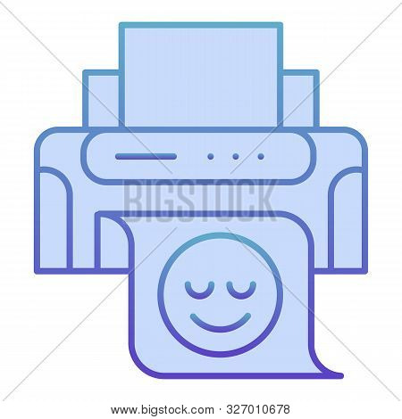 Printer Flat Icon. Print Machine Blue Icons In Trendy Flat Style. Ink Jet Gradient Style Design, Des