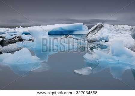 Stormy landscape at Jokullsarlon, Iceland, Europe