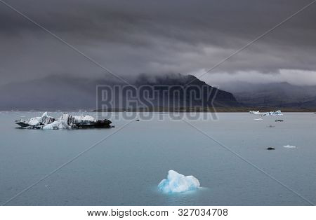 Stormy landscape at Jokullsarlon, Iceland, Europe