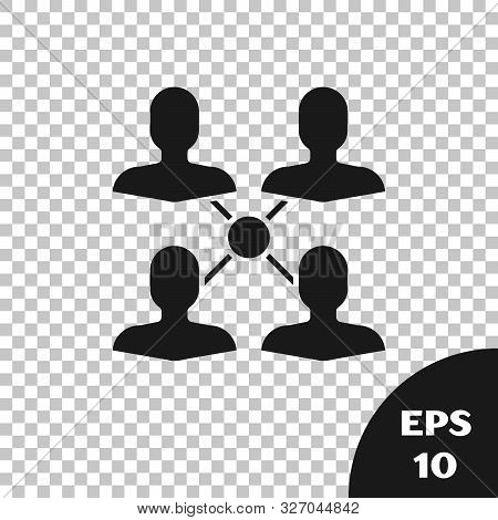 Black Project Team Base Icon Isolated On Transparent Background. Business Analysis And Planning, Con