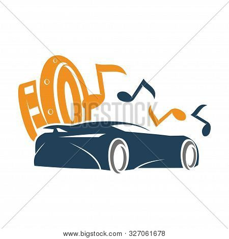 Audio Car System Logo Template Isolated Icon Symbol Vector