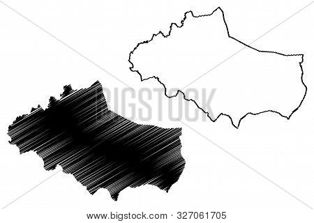 Dobrich Province (republic Of Bulgaria, Provinces Of Bulgaria) Map Vector Illustration, Scribble Ske