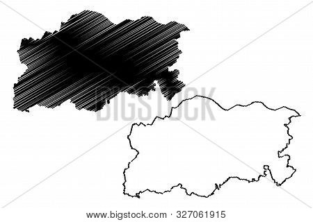 Pleven Province (republic Of Bulgaria, Provinces Of Bulgaria) Map Vector Illustration, Scribble Sket