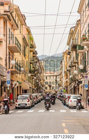 Ventimiglia Italy. 14 June 2019. A Local Street Scene In Ventimiglia Italy