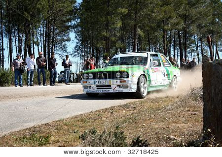 Castelo Branco, Portugal - March 10: Fernando Teotónio Drives A Bmw 325I During Rally Castelo Branco
