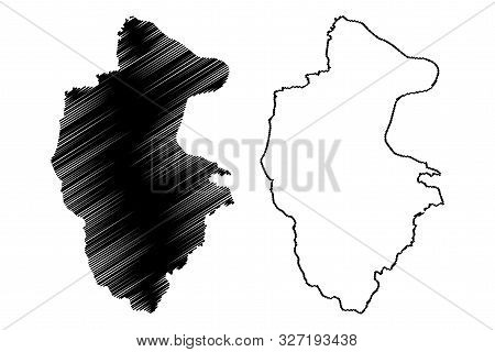 Vidin Province (republic Of Bulgaria, Provinces Of Bulgaria) Map Vector Illustration, Scribble Sketc