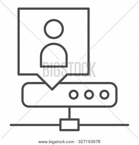 Network Adminstrator Thin Line Icon. Server Administrator Vector Illustration Isolated On White. Net