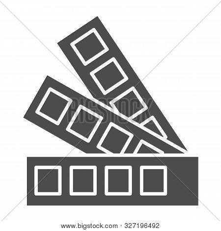 Fan Color Palette Solid Icon. Color Guide Vector Illustration Isolated On White. Palette Glyph Style