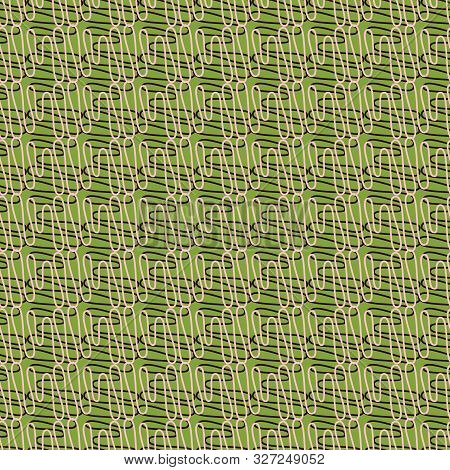 Vector Illustration Of Sage, Green, Pink And Chartreuse Scribbled Warped Vertical Stripes. Scribble 