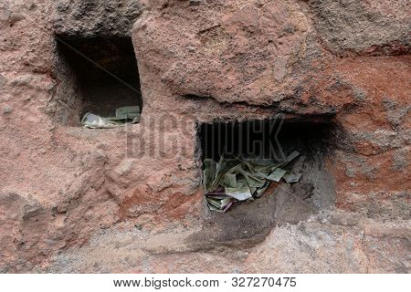 Maijishan Cave-temple Complex In Tianshui City, Gansu Province China. A Mountain With Religious Cave