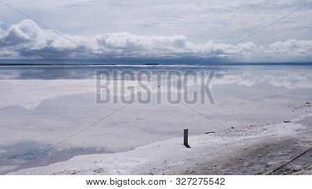 Majestic Beautiful Landscape Of Caka Salt Lake In Qinghai China