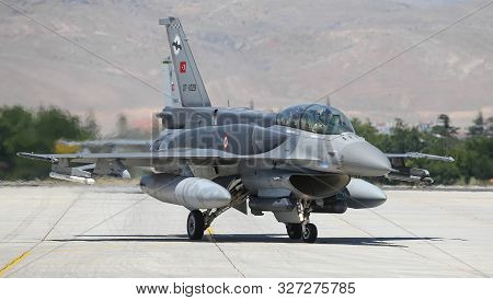 Fighter Aircraft Taxi In Konya Airport