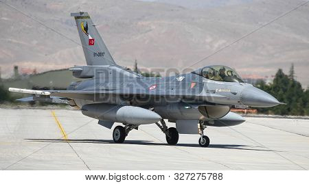 Fighter Aircraft Taxi In Konya Airport