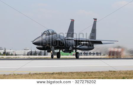 Fighter Aircraft Takes Off From Konya Airport