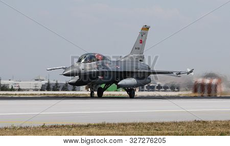Fighter Aircraft Takes Off From Konya Airport