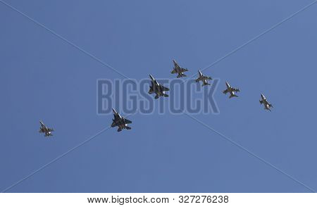 Fighter Aircrafts Flying During Anatolian Eagle Exercise