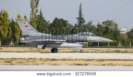 Fighter Aircraft Taxi In Konya Airport