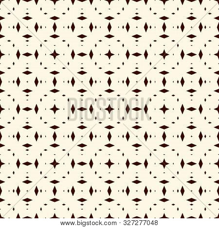 Seamless Pattern With Kaleidoscope Ornament. Mini Diamonds Motif. Repeated Rhombuses Abstract Backgr