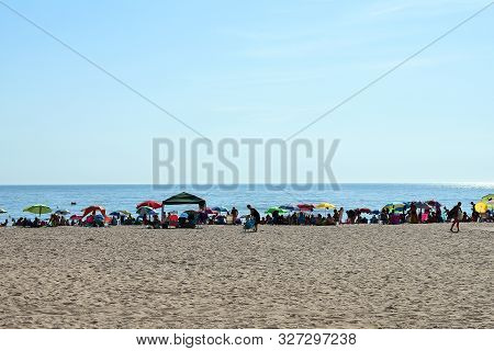 Sanlucar De Barrameda Beach. Cadiz. Andalusia. Spain. Europe. August 25, 2019