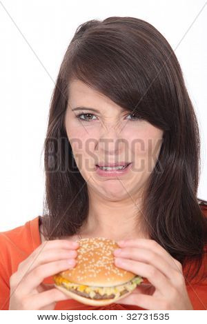 แฮมเบอร์เกอร์ unappetizing