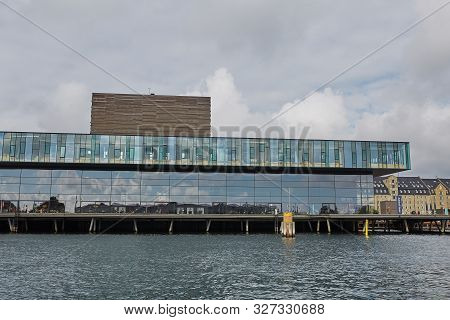 Modern Building Of The New Royal Playhouse Theater In Historic City Center Facing Famous Copenhagen