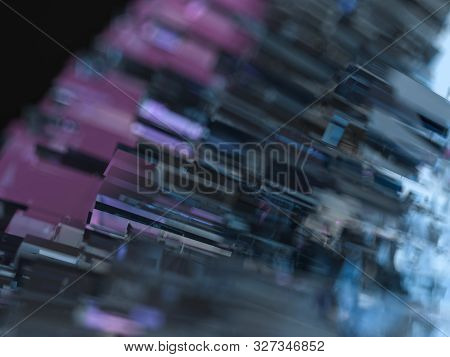 Abstract Background With Glass And Glowing Core. 3d Renering
