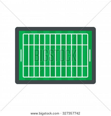 American Football Field Icon. Flat Illustration Of American Football Field Vector Icon For Web Desig