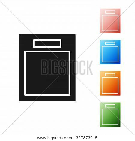 Black Empty Form Icon Isolated On White Background. File Icon. Checklist Icon. Business Concept. Set