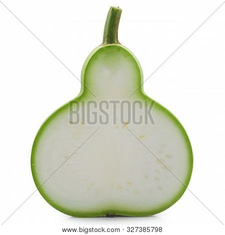 Calabash Or Bottle Gourd Isolated On White Background