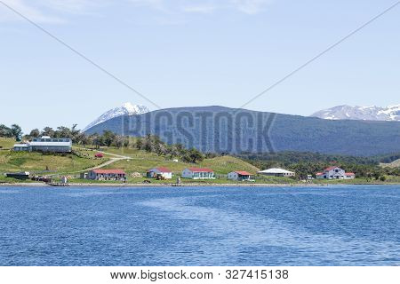 Harberton Village From Beagle Channel, Argentina Landscape