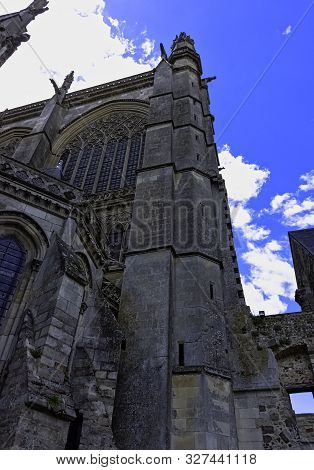 Le Mans, Maine, France - May 28: Cathedral Of Saint Julian (cathedrale St-julien Du Mans) On 28 May 
