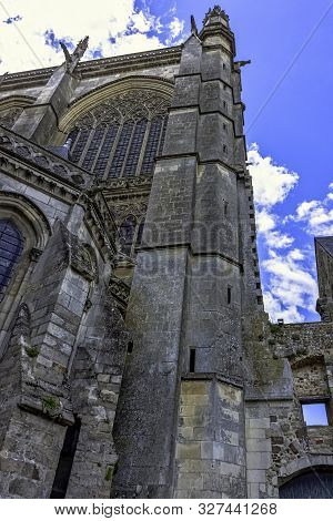 Le Mans, Maine, France - May 28: Cathedral Of Saint Julian (cathedrale St-julien Du Mans) On 28 May 