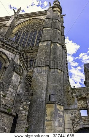 Le Mans, Maine, France - May 28: Cathedral Of Saint Julian (cathedrale St-julien Du Mans) On 28 May 