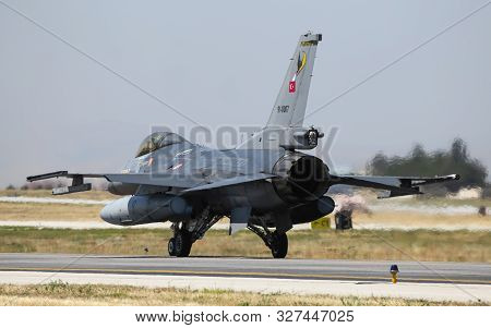 Fighter Aircraft Taxi In Konya Airport