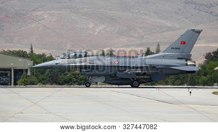 Fighter Aircraft Taxi In Konya Airport