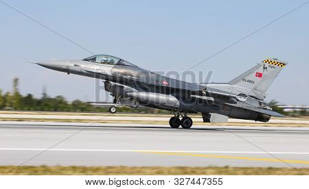 Fighter Aircraft Landing To Konya Airport