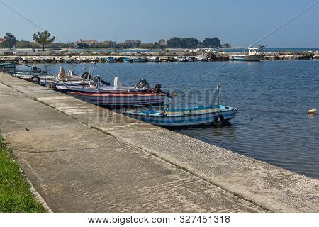 Thasos, Greece - April 5, 2016: Port Of Skala Rachoniou, Thassos Island, East Macedonia And Thrace, 