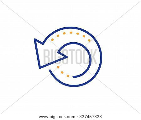 Backup Data Sign. Recovery Info Line Icon. Restore Information Symbol. Colorful Outline Concept. Blu