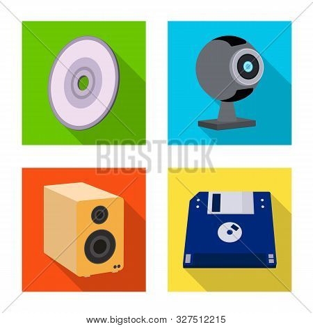 Vector Design Of Laptop And Device Logo. Set Of Laptop And Server Stock Symbol For Web.