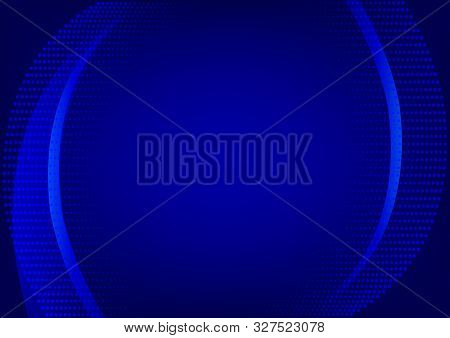 Background Abstract  With Blue Half Circles Dot Vector Illustration