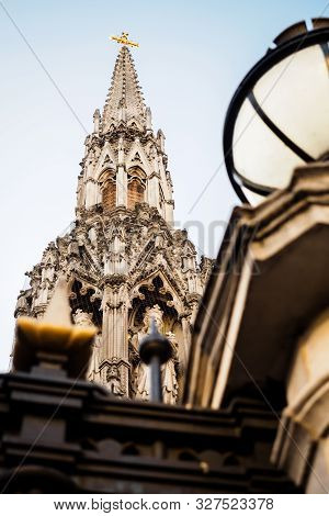 The Eleanor Cross Of Trafalgar Square In London