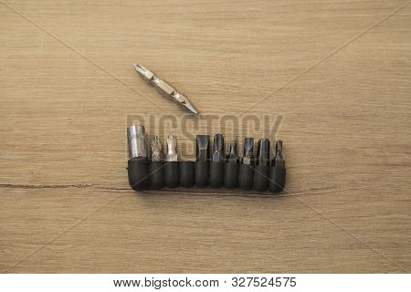 Furniture Assembly Parts And Tools For Self Assembly Furniture, On The Floor.