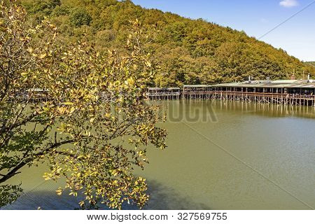 Sile,istanbul,turkey-october 13,2019.saklı Lake Is An Artificial Dam Lake Located In Karamandere Vil