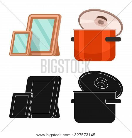 Isolated Object Of Comfort And Equipment Sign. Set Of Comfort And Furniture Vector Icon For Stock.