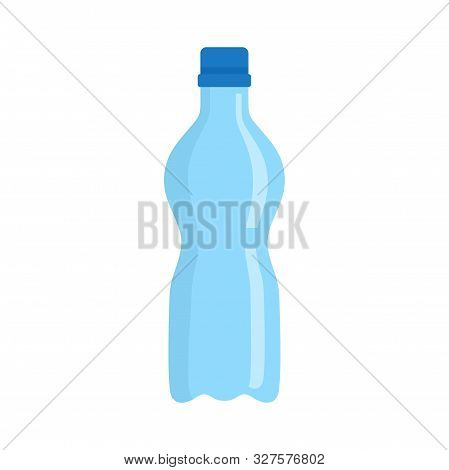 Water Plastic Bottle Icon. Flat Illustration Of Water Plastic Bottle Vector Icon For Web Design