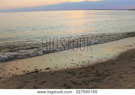 Sanset On The Ob River, Siberia Russia.