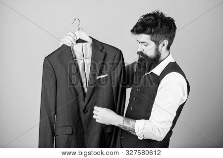 Perfect Fit. Custom Made To Measure. Tailored Suit Concept. Fashion For Business People. Custom Made