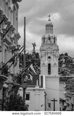 Walking Towards Quito Cathedral